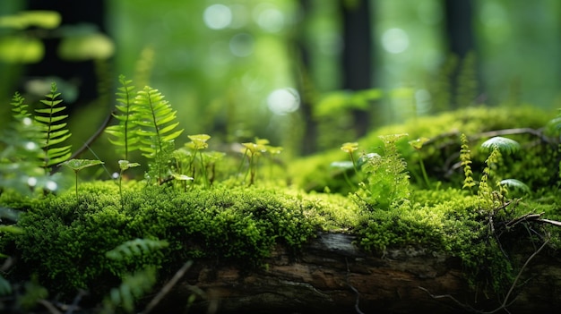 Lush Forest Moss CloseUp