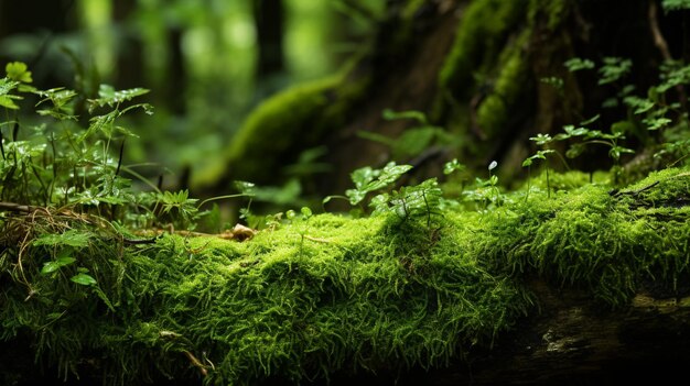 Lush Forest Moss CloseUp