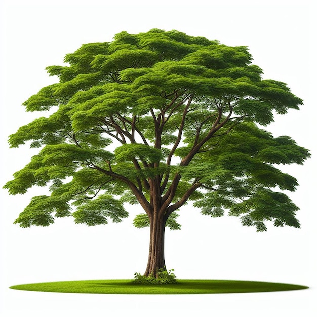 lush gree tree isolated on a white background