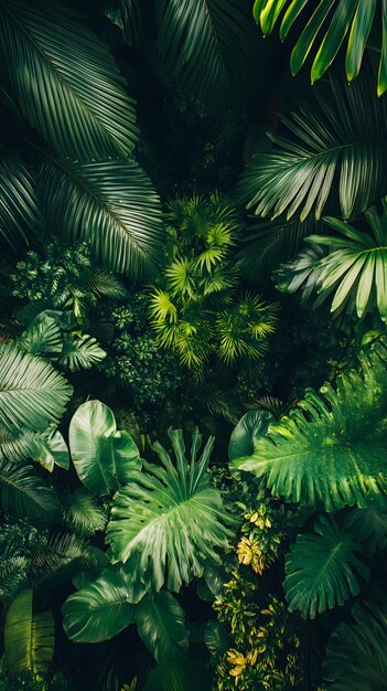 Photo lush green foliage creating a vibrant natural tapestry