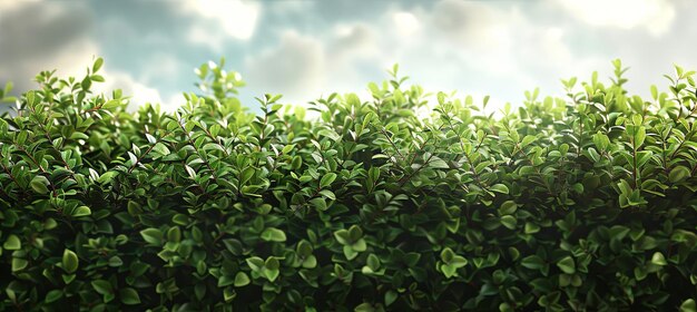 A lush green hedge with neatly trimmed edges provides a natural frame for text placement