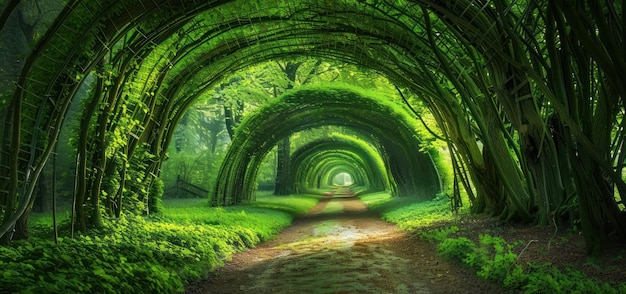 A Lush Green Tunnel of Trees