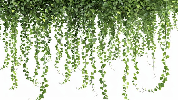 Lush hanging vines background generative ai