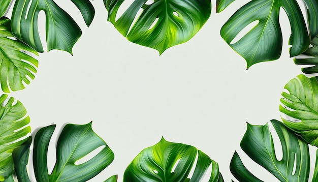 Lush Monstera Text amp Greenery in Tranquil Harmony