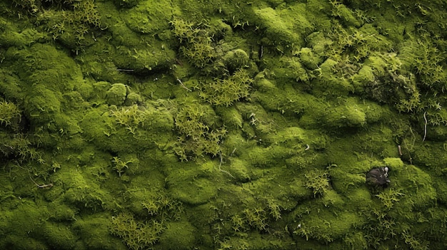 Lush Mossy Terrain With Rocks and Trees