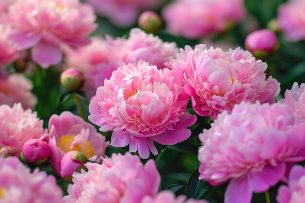 Lush Pink peonies Generate ai