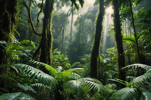 Lush rainforest canopy