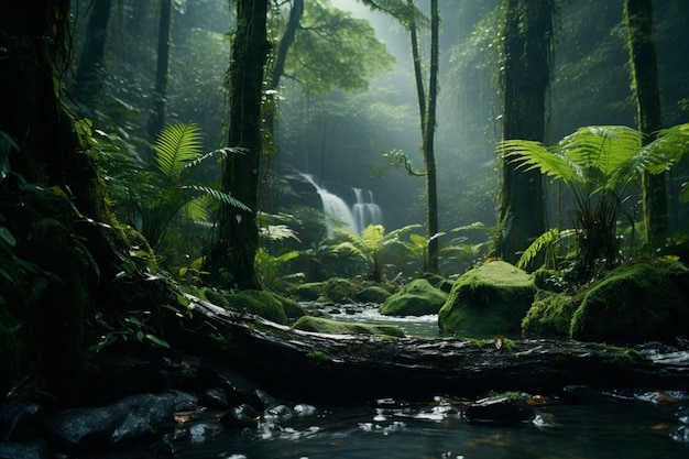 Lush rainforests