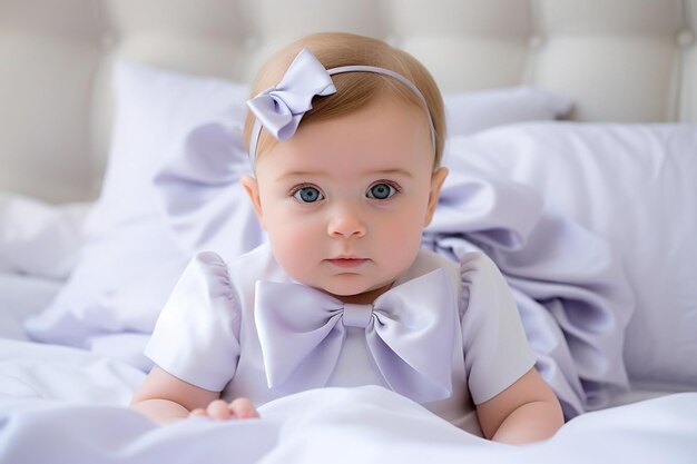 Lustrous Lilac Lullaby Purple Bow photo