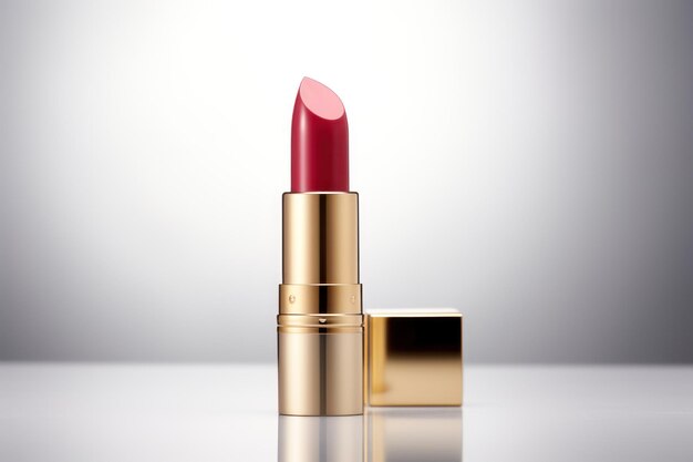 a Lustrous lipstick on white background