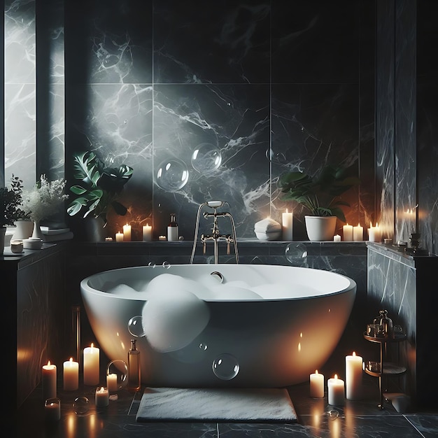 a luxary bath tub