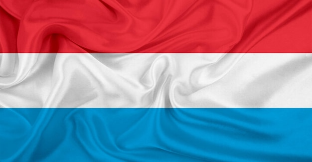 Photo luxembourg flag flying in the wind