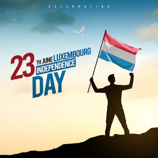 Luxembourg Independence Day 23 June Illustration