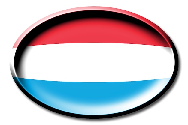 Photo luxembourg round country flag on white background