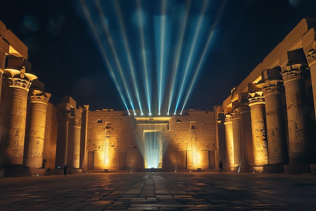 Luxor Temple illuminated during a festival night illustration photo