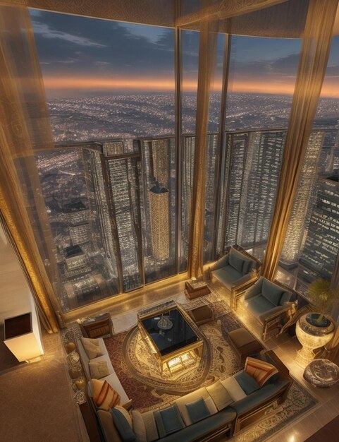 luxuary penthouse design at istanbul night