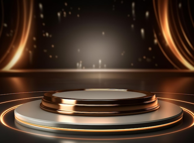 Luxurious 3D Background Design With Podium