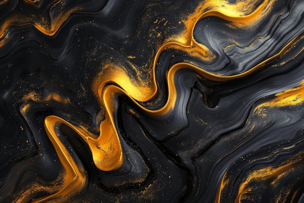 Luxurious Ambiance Abstract Wallpaper with Golden and Black Background