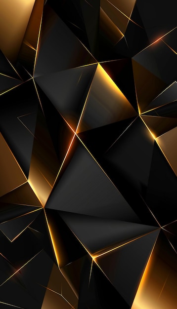 Luxurious black and gold abstract geometric background with elegant and intricate pattern