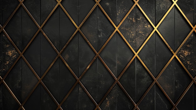 Luxurious Black and Gold Geometric Pattern Wall Art