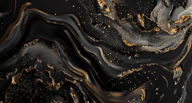 Luxurious black and gold marble texture