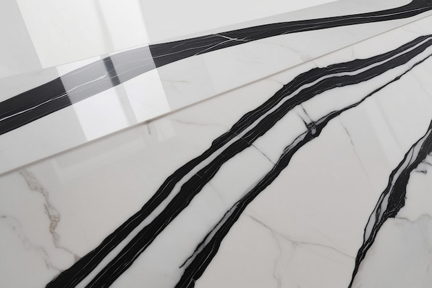 Photo luxurious black and white and gold marble design