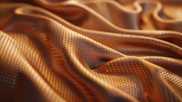 Luxurious Bronze Fabric with Delicate Dotted Pattern