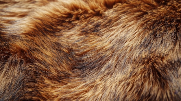 Luxurious Brown Faux Fur Texture CloseUp Shot