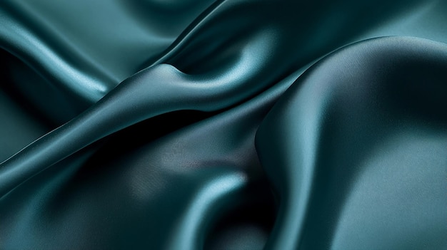 Photo luxurious emerald satin fabric