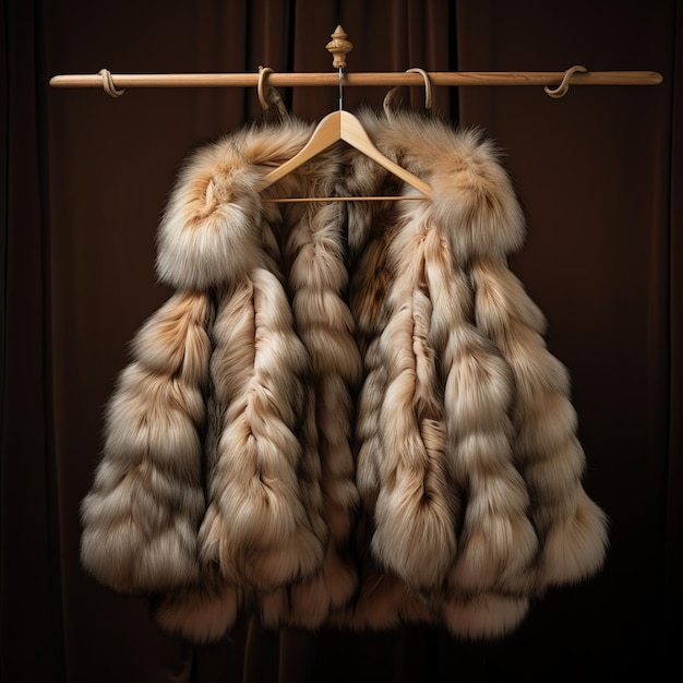 A luxurious fur coat made from the softest and warmest fur in simple and elegant style