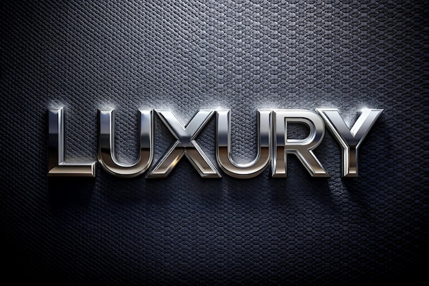 Luxurious Glossy Text Effect of word LUXURY Premium Background for Elegant Design Projects