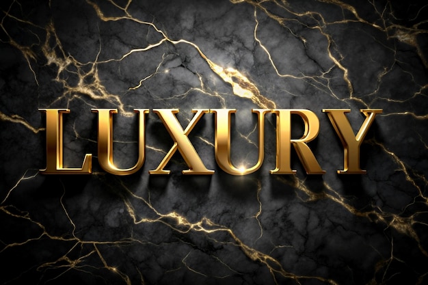 Luxurious Glossy Text Effect of word LUXURY Premium Background for Elegant Design Projects