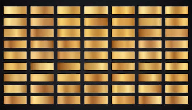 Photo luxurious gold bar gradient pattern with glossy finish on dark background