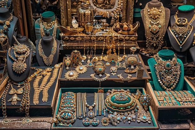 Luxurious Gold Jewelry Array