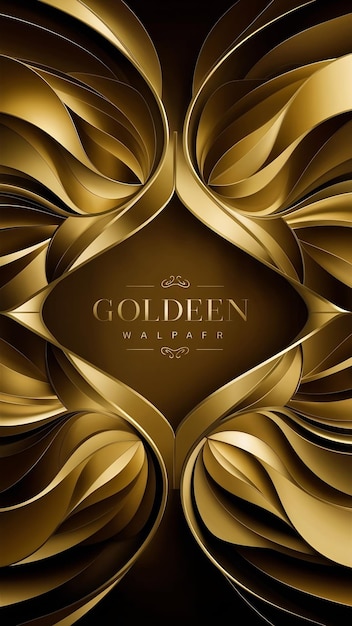 Photo luxurious golden wallpaper perfect for opulent backgrounds and decorations featuring gradient ad co