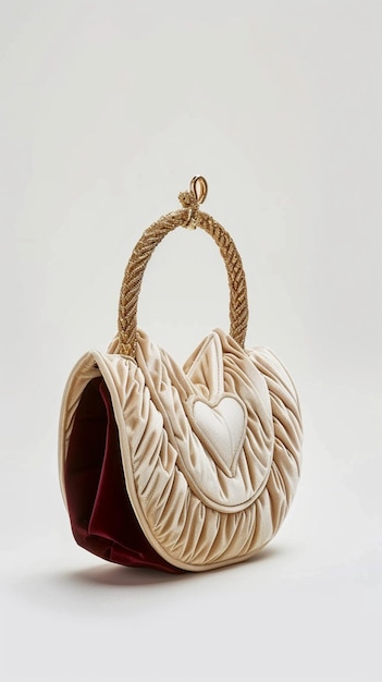 Luxurious hand bag from Christian Dior in the style of classic and elegant displayed in a white