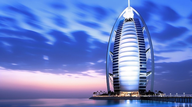 The luxurious hotel in Dubai