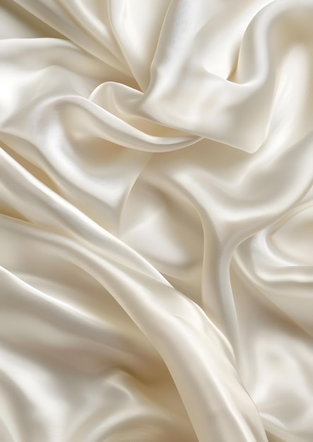 Luxurious ivory satin silk fabric background texture