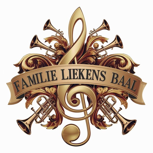 Photo luxurious medieval crest for familie liekens baal symbolizing musical legacy