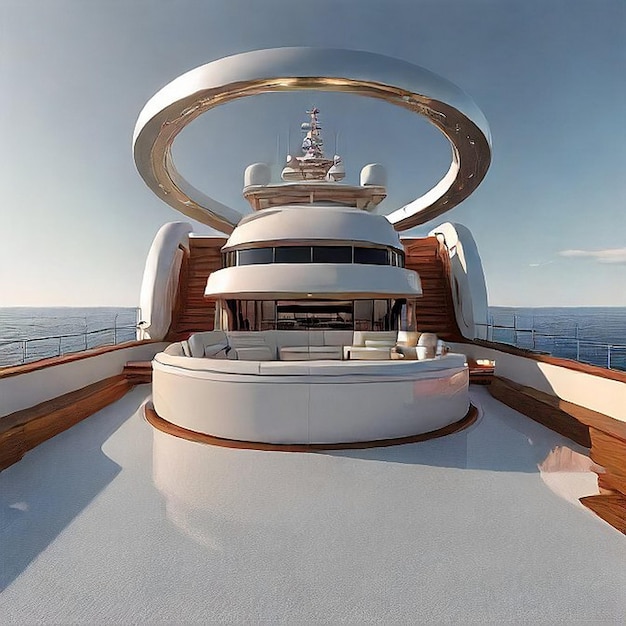 Photo luxurious mega yacht eclipse on white background ai generated