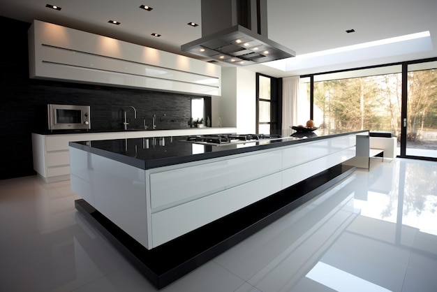 Luxurious minimalist kitchen