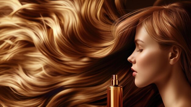 luxurious promotional banner for Hair Treatment a highend professional hair care brandb mockup