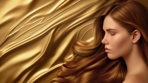 Photo luxurious promotional banner for hair treatment a highend professional hair care brandb mockup