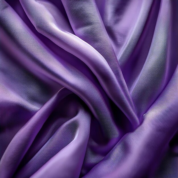 A luxurious purple satin texture with intricate folds and a silky sheen