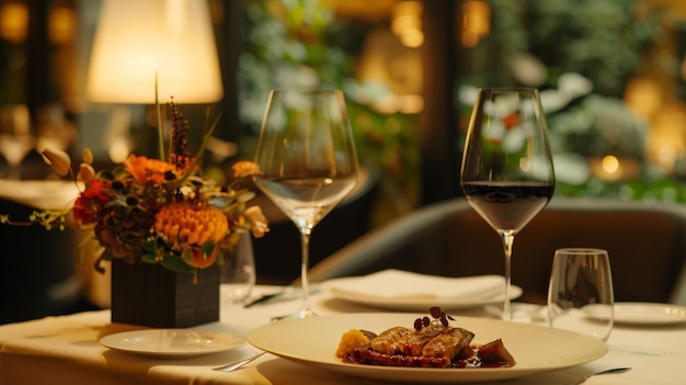 Luxurious restaurant showcases chefs tasting menu in private wine cellar