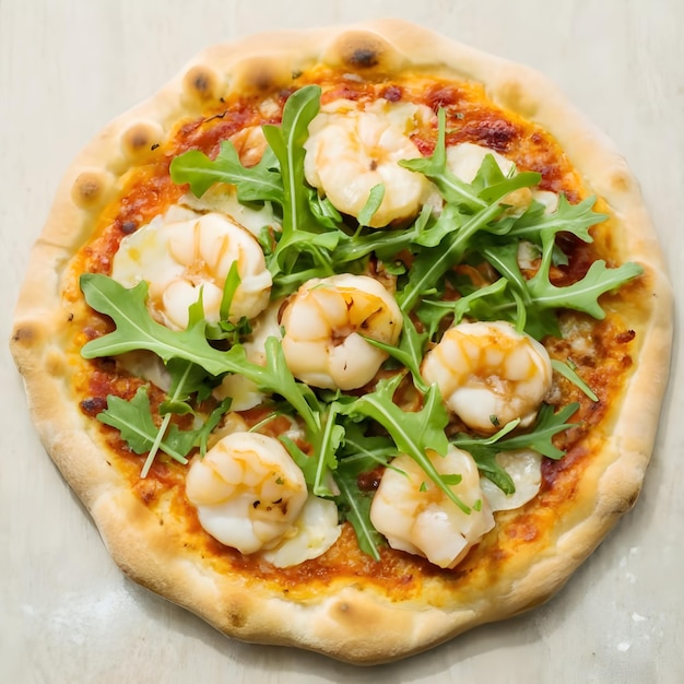 luxurious scallop abalone pizza photo