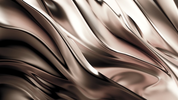 Luxurious silver background with satin drapery. 3d rendering.