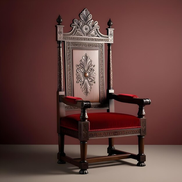 Photo luxurious style wooden royal and armchair design illustration