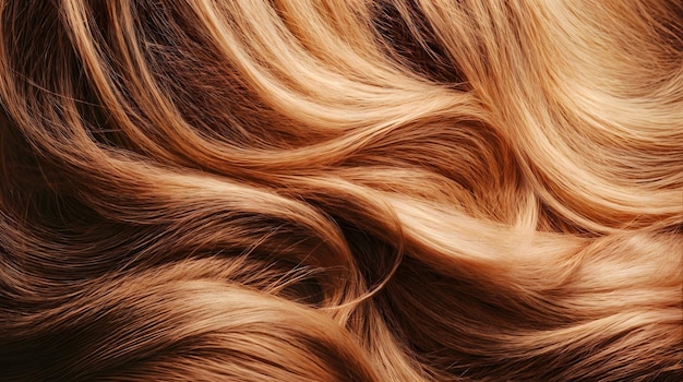 Luxurious wavy blonde hair of a woman shine and vitality Generative AI