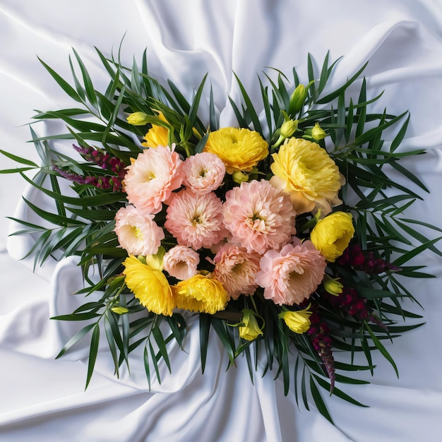 Photo luxurious wedding bouquet featuring a variety of beautiful blooms and a summer bouquet